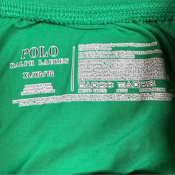 Polo Ralph Lauren Sleep Jogger Green Logo Lounge Pants XL NWT - Picture 9 of 9